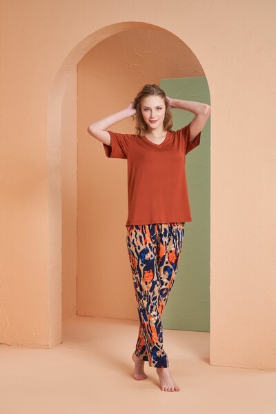 Pjs Pijama Women's V-Neck Pajama Set 27131