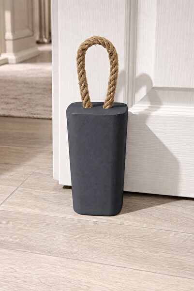 mythos Doğal Halatlı Beton Kapı Tutucu – Antrasit | Şık Ev Aksesuarı 2.5 kg