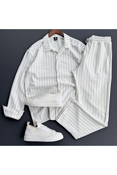 Beylerce Striped Shirt + Trousers Set