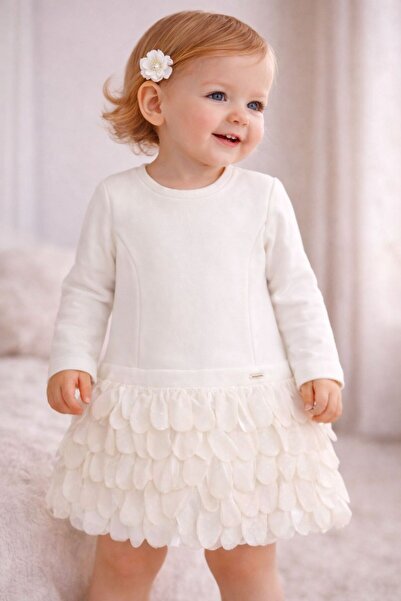 MAYORAL Kız Bebek Petal Detaylı Elbise