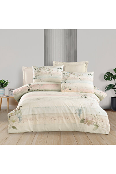 Altınbaşak 100% Cotton Double Luxury Duvet Cover Set with Digital Printing Te...