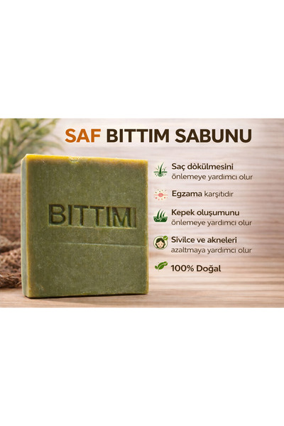 Saf Bıttım Sabunu | Bitkisel Sabun | Saç ve Cilt Temizliği İçin