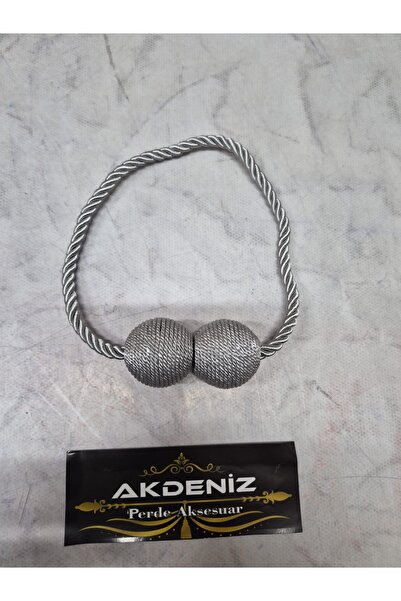 Akdeniz Perde Aksesuar Магнітний шнур для завіси, сірий колір, 2 шт.