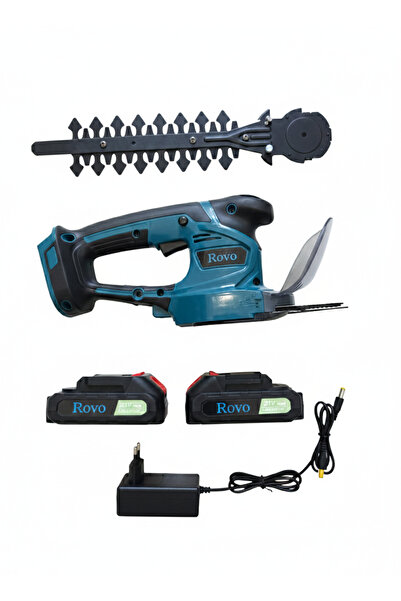 Rovo Foarfeca pentru iarba si gard viu RV-21V, tuns iarba/arbusti, 2 acumulat...