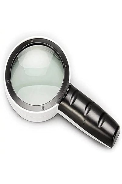 ForWhat 30X 110mm Magnifying Glass with 3Led Lights for Office Home Office Gift