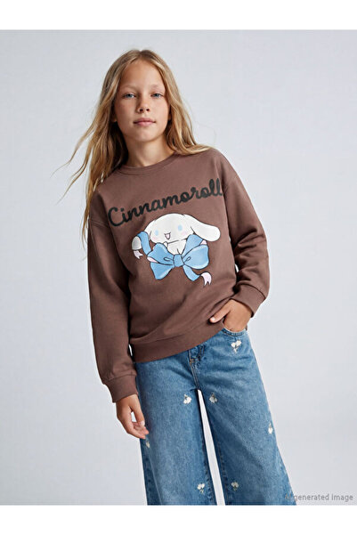 LC Waikiki Hanorac pentru fete cu imprimeu Cinnamoroll, colecția Sparkling Ch...