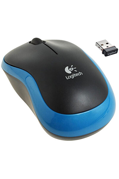 logitech M185 910-002236, Wireless, USB2.0, negru-albastru