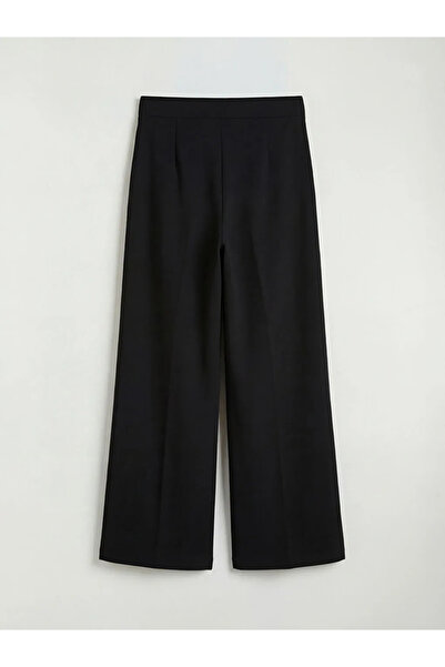 LC Waikiki Black Soft Touch Women's Sweatpants with Elastic Waistband