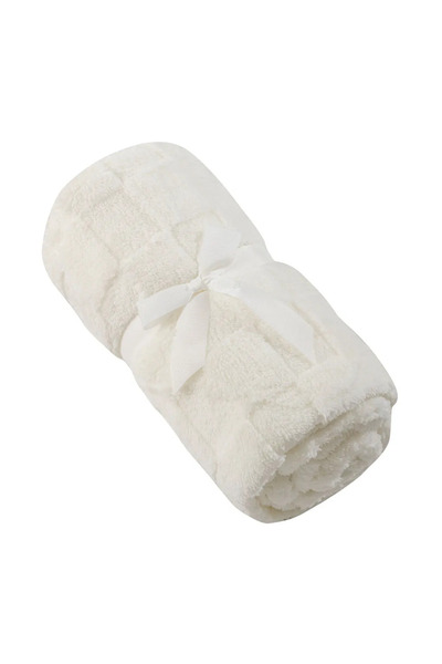 LC Waikiki Ecru Plush Tv Blanket 100X150 cm