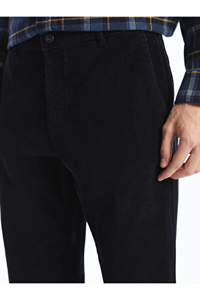 LC Waikiki Navy Blue Loose Fit Velvet Men's Trousers