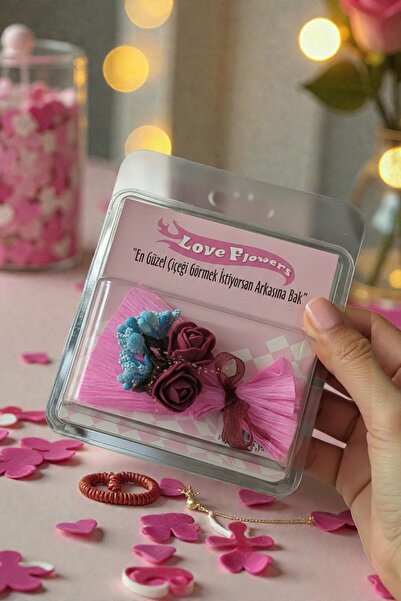 BLIZGANTIS Aynalı Mini Buket Love Flowers 14 Şubat Sevgililer Günü Hediye Çiçek