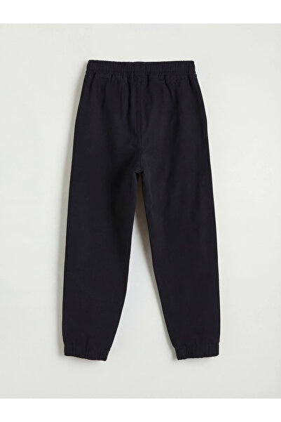 LC Waikiki Black Elastic Waist Boys' Gabardine Jogger Pants