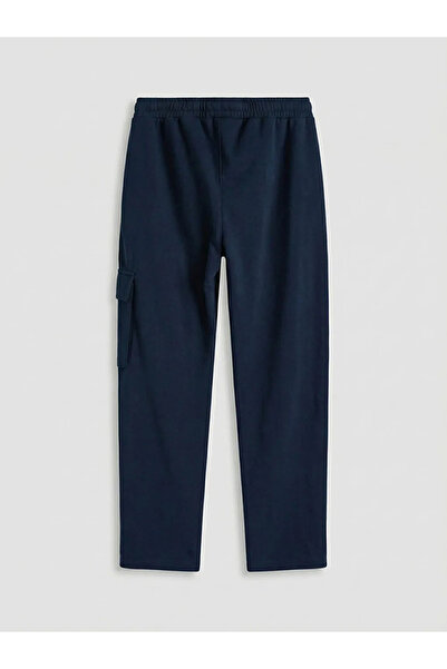 LC Waikiki Navy Blue Elastic Waist Boy's Cargo Sweatpants