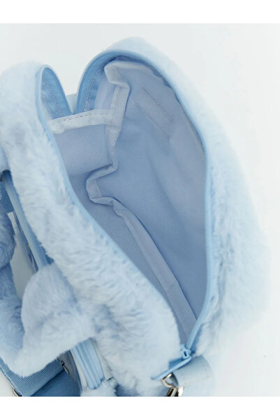 LC Waikiki Geantă de umăr din pluș pentru fete Lila Stitch cu imprimeu