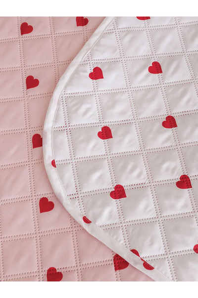 LC Waikiki Mixed Heart Patterned Single Bedspread 160X220 cm