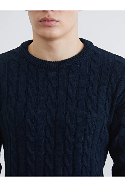 LC Waikiki Navy Blue Crew Neck Men's Knitwear Sweater