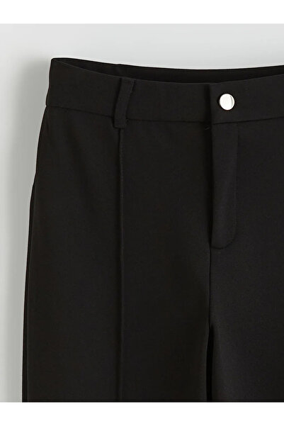 LC Waikiki Black High Waist Flared Women's Trousers