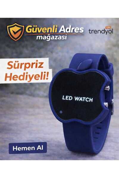 HAYATINIZI KOLAYLAŞTIRIN Elma Tasarımlı LACİVERT LED Dijital Kol Saati – Şık ...