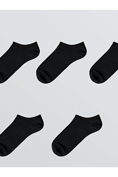 LC Waikiki Black Women's Flat Sneaker Socks 5-Pack