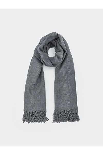 LC Waikiki Eșarfă gri scurtă cu ciucuri pentru bărbați