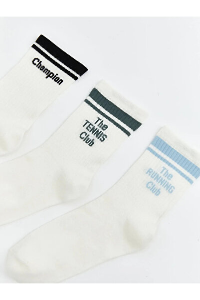 LC Waikiki Екру печатни дамски чорапи, 3 чифта