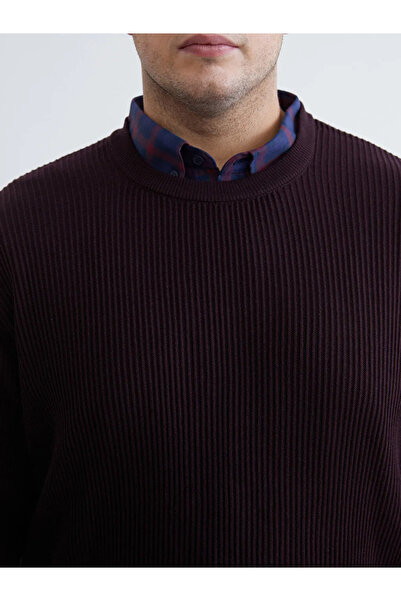 LC Waikiki Pulover pentru bărbați Plum guler rotund