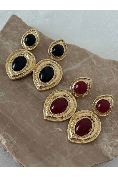 BIJUTERI Vintage Model Jewelled Earrings