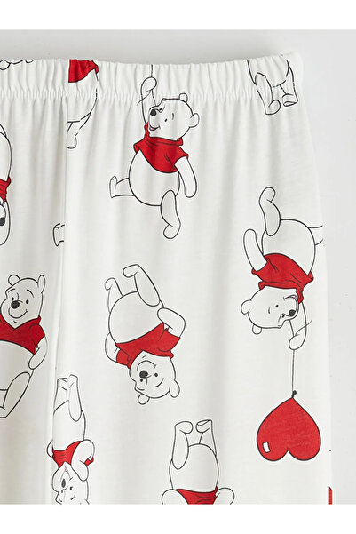 LC Waikiki Ekru Winnie the Pooh Baskılı Kadın Pijama Takım