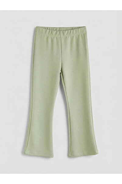 LC Waikiki Πράσινο φούτερ και φούτερ παντελόνι με στάμπα λουλουδιών για κορίτσια