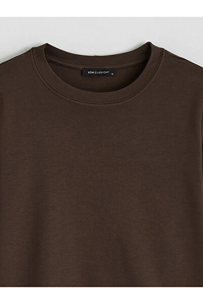 LC Waikiki Brown Crew Neck Women's Bodysuit