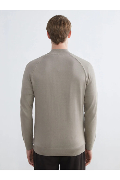 LC Waikiki Brown Half Turtleneck Long Sleeve Men's Knitwear Sweater