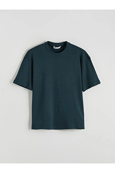 LC Waikiki Tricou pentru bărbați Petrol guler rotund