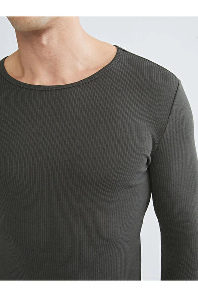 LC Waikiki Khaki Crew Neck Thermal Men's Undershirt