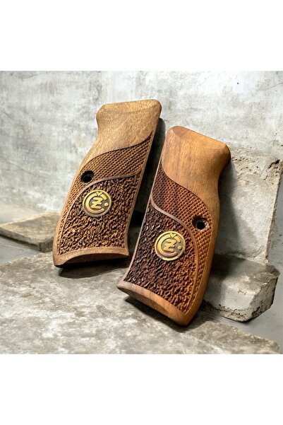 KılıfMarket CZ 75 compact uyumlu ceviz ahşap kabze
