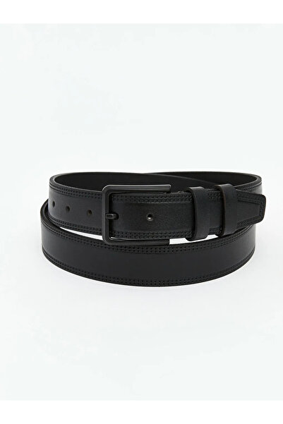 LC Waikiki Black Leather Look Men's Belt