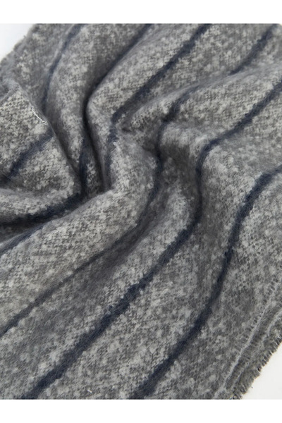 LC Waikiki Women's Tasseled Scarf in Gray
