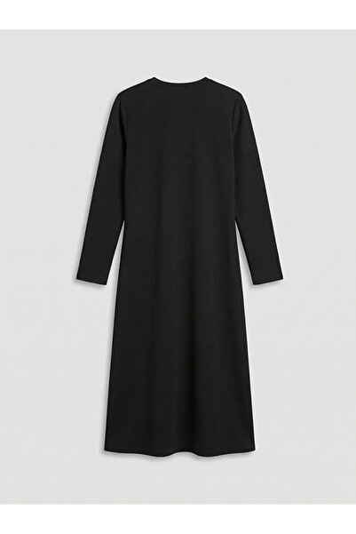 LC Waikiki Μαύρο φόρεμα με λαιμόκοψη