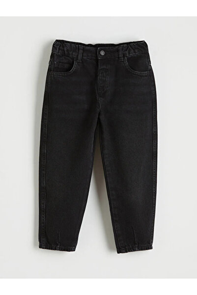 LC Waikiki Черни дънки с еластична талия и свободна кройка за момчета