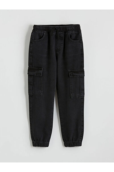 LC Waikiki Black Elastic Waist Boys' Jogger Jean Trousers