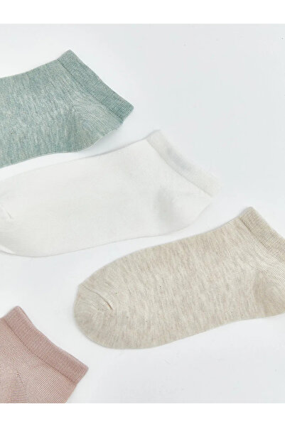 LC Waikiki Green Women's Plain Booties Socks 5-Pack