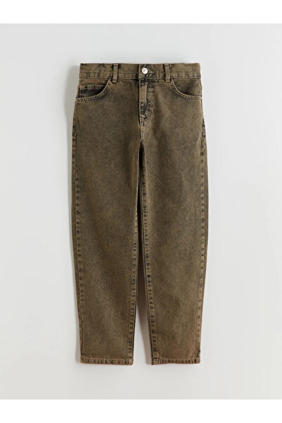 LC Waikiki Pantaloni din denim maro, croială normală, pentru băieți