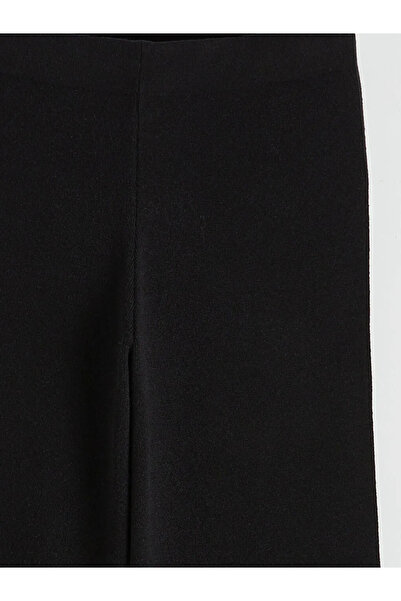 LC Waikiki Black Women's Knitwear Trousers with Elastic Waist