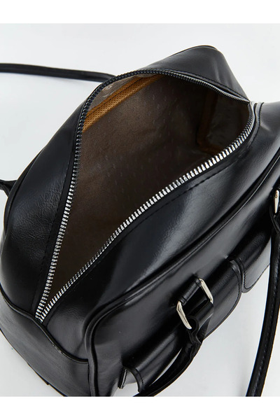 LC Waikiki Black Leather Look Women's Baguette Bag