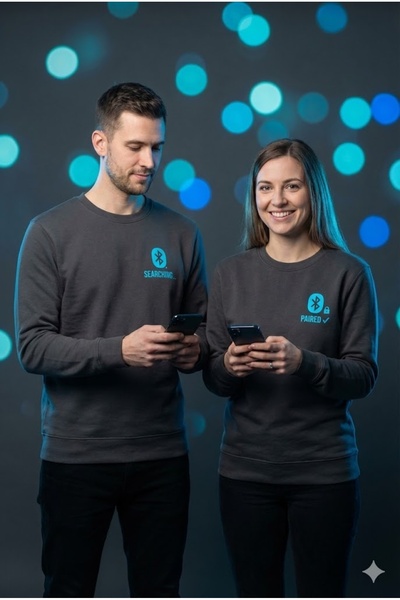 PERISENSE Dear Couple Combination Printed 2-Piece Cotton 3-Yarn Hoodless Over...