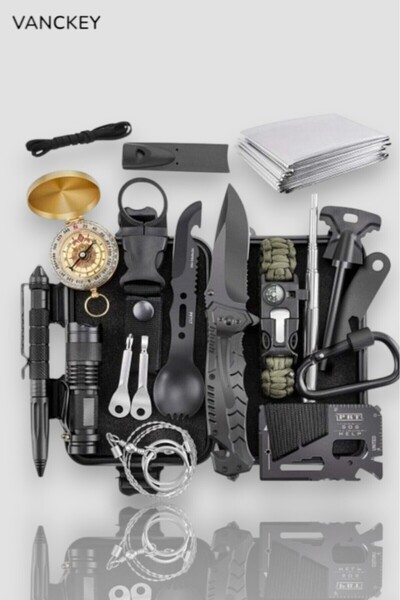 ozbience İşte doğada hayatta kalma kiti, acil durumlar için pratik donanım ve...