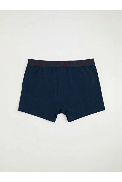 LC Waikiki Navy Blue Standard Fit Cotton Flexible Men's Boxers 3-Piece