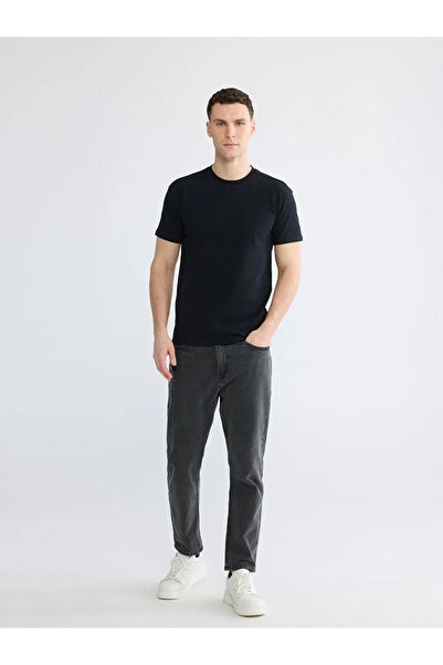 LC Waikiki Black Crew Neck Short Sleeve Men's Undershirt