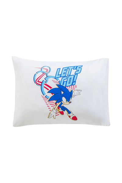 LC Waikiki Μικτή σετ 2 μαξιλαροθήκες με στάμπα Sonic 50x70 εκ.