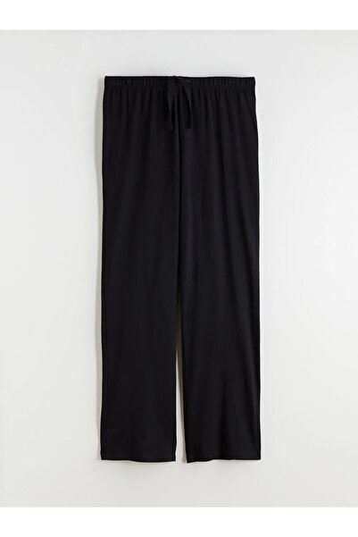 LC Waikiki Μαύρο ελαστικό γυναικείο πιτζάμα με μέση