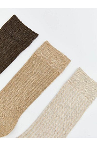 LC Waikiki Brown Women's Socks 3-Piece Set